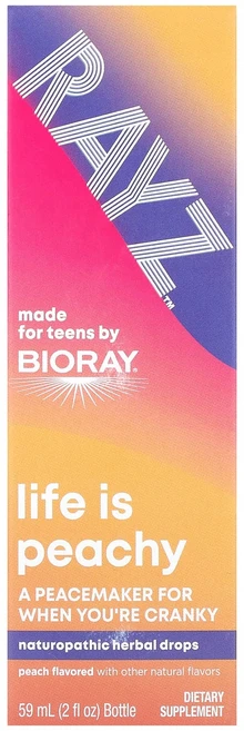 몸관리하세요 겨울입니다 Bioray Rayz 라이프 이즈 피치 청소년용 허브 드롭 피치 59ml(2fl oz) 특별관리진행, BiorayRayz라이프이즈피치청소년용허브드롭피치59m, 1개, 59ml - 쿠팡