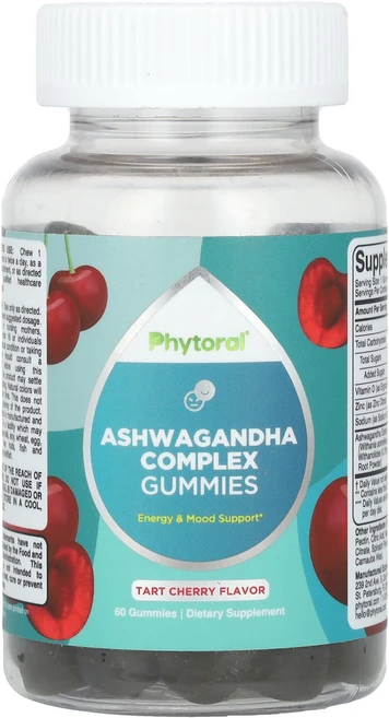 Phytoral 아슈와간다 복합체 구미젤리 타트체리 구미젤리 60개, Phytoral아슈와간다복합체구미젤리타트체리구미젤리60, 1개, 60정 - 쿠팡