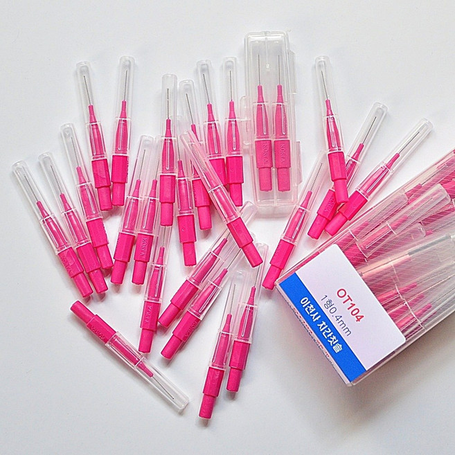 이천사 이천사 치간칫솔 1형 7형 9종선택 0.4mm 0.7mm 0.8mm 1.0mm 1.2mm 치간치실, 25개, 1세트