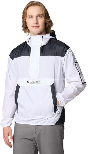 Columbia 남성용 Challenger II 윈드브레이커 선스톤/클레마티스 블루 XXS