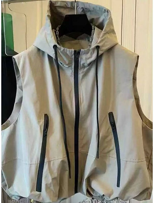 女士連帽馬甲背心