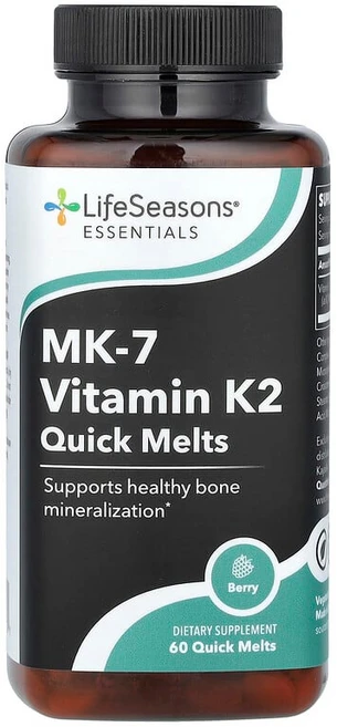 LifeSeasons 에센셜 MK-7 비타민K2 Quick Melts 베리 Quick Melts 60개(멜트당 100mcg) LSE-44173, 1 - 쿠팡
