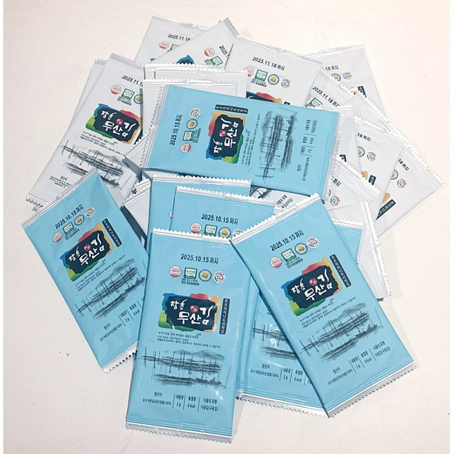 무조미/조미 담백하고 맛있는 부드러운 아이김, 2g, 33개