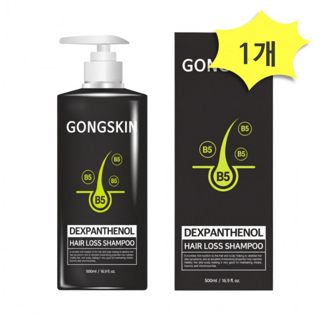 8위 - 공스킨 덱스판테놀 탈모 샴푸 500ml x 1개, 1ml, 1g