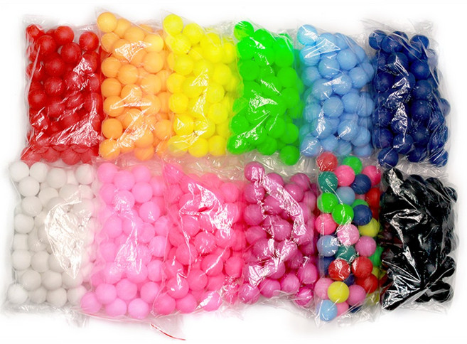 라온 무지탁구공 로고없는 공예용 행사용 탁구공 벌크 만들기, 1개, 50개입, 혼합색(멀티)