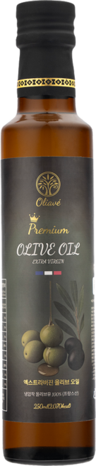 올리아베 엑스트라버진 산도0.2 프랑스 아르베키나 냉압착 올리브오일, 1개, 250ml