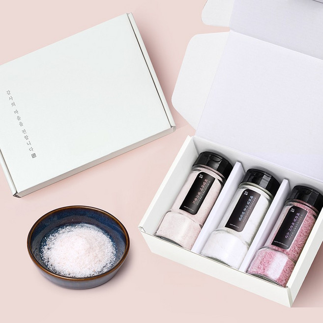 [신상품] 해와달 소금맛집 핑크솔트 천일염 복분자소금 3조세트 소금답례품 교회답례품 조문답례품 웨딩답레품 결혼답례품 돌잔치 답례품, 1개