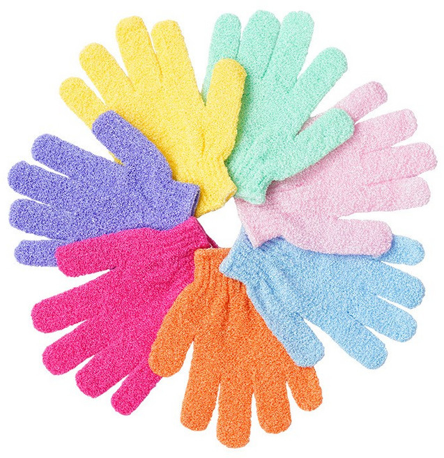 다섯손가락 때밀이 장갑 각질제거 장갑 양면 때타올, 1개, 1개입, 무작위