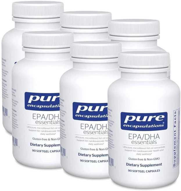 퓨어인캡슐레이션 EPA DHA 에센셜 피쉬오일 농축 오메가3 소프트젤 Pure Encapsulations, 6개, 90정 - 쿠팡