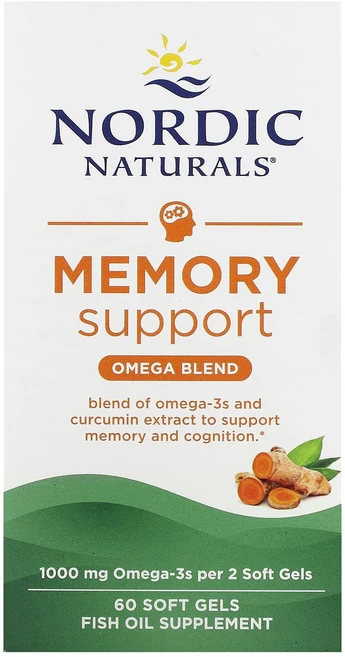 Nordic Naturals 기억력 증진 Omega 혼합물 1000mg 소프트젤 60정(소프트젤 1정당 500mg), NordicNaturals기억력증진Omega혼합물100, 1개, 60정 - 쿠팡