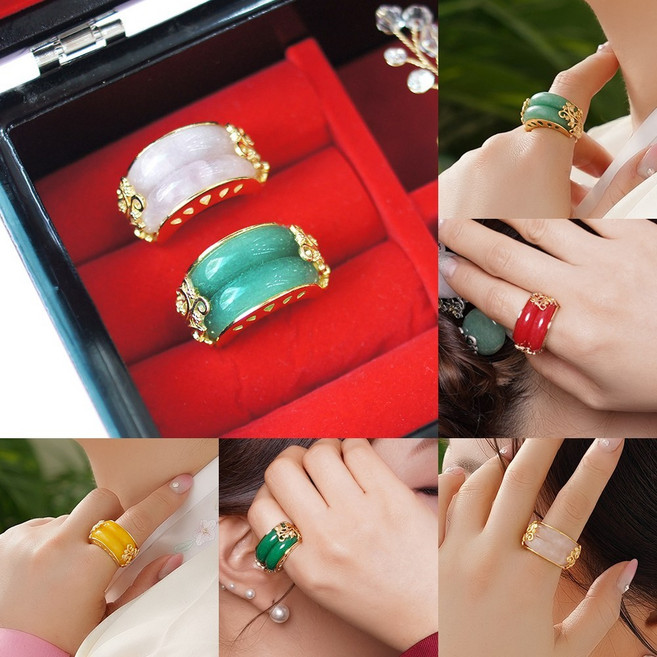 살롱드메리 골드라인1 혼주반지 한복반지 쌍가락지 옥가락지 결혼식반지 반지