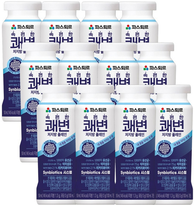 파스퇴르 속편한 쾌변 저지방 플레인 요구르트 150ml, 12개