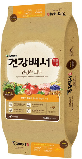 건강백서 강아지 기능성 사료, 연어, 10.2kg, 1개