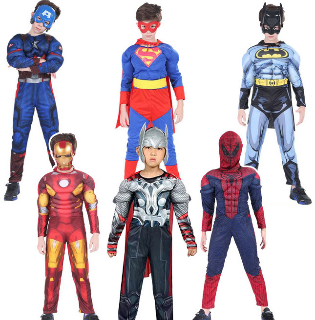 어벤져스 올인원 코스튬 6종 아이언맨 캡틴아메리카 스파이더맨 배트맨 토르 슈퍼맨