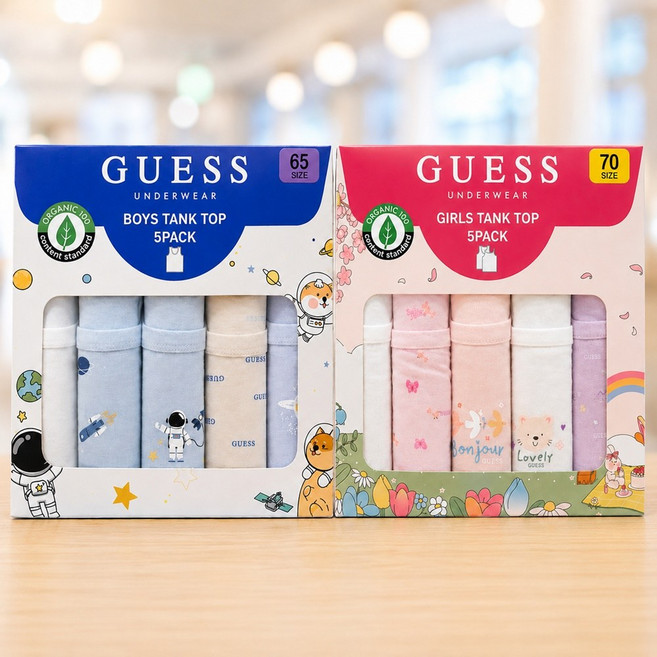 GUESS 아동런닝 5매 65 85 ASIAN SIZE - GUESS KIDS TOP 5PK