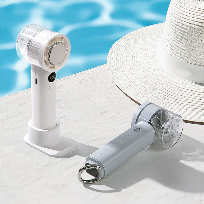 프럭스C 100단 무선 미니 손선풍기 휴대용 냉각 선풍기 손풍기, 미스트 블루