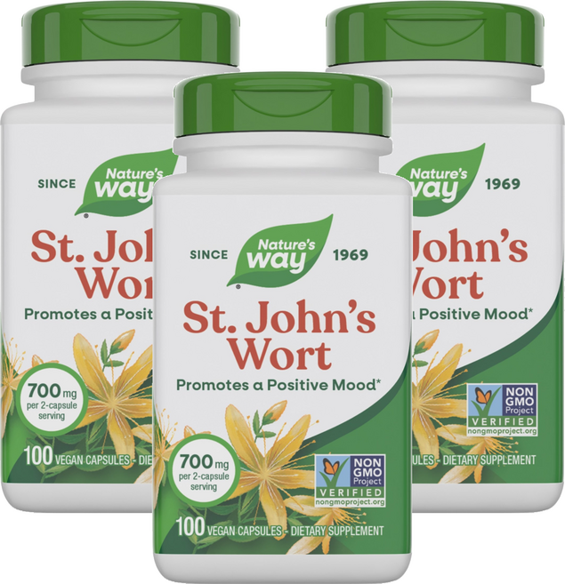 네이쳐스웨이 세인트 존스 워트 허브 700mg 캡슐, 100정, 3개