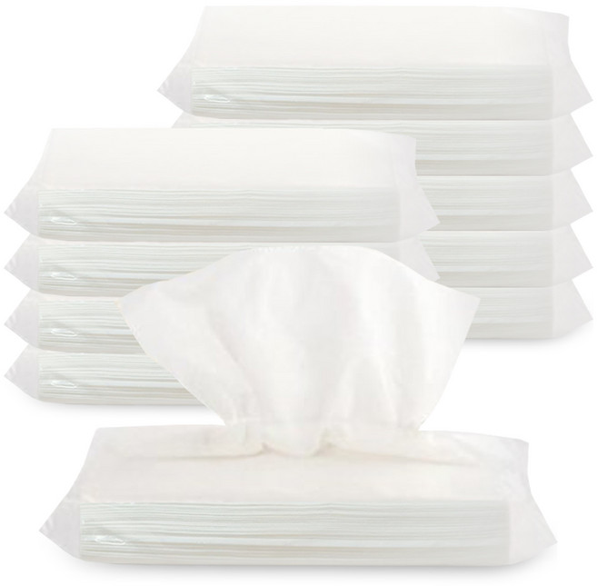 협진티슈 미소 리필용 미용티슈 리필티슈, 10개, 100매입