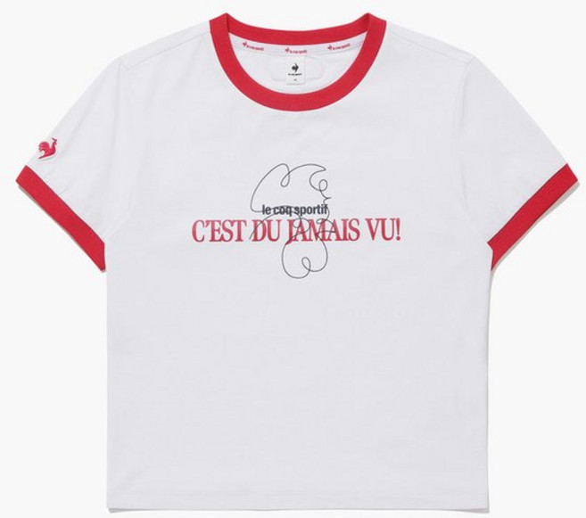 르꼬끄 반팔티 우먼스 링거 (QQ122TRS31_WHT) 반팔 등