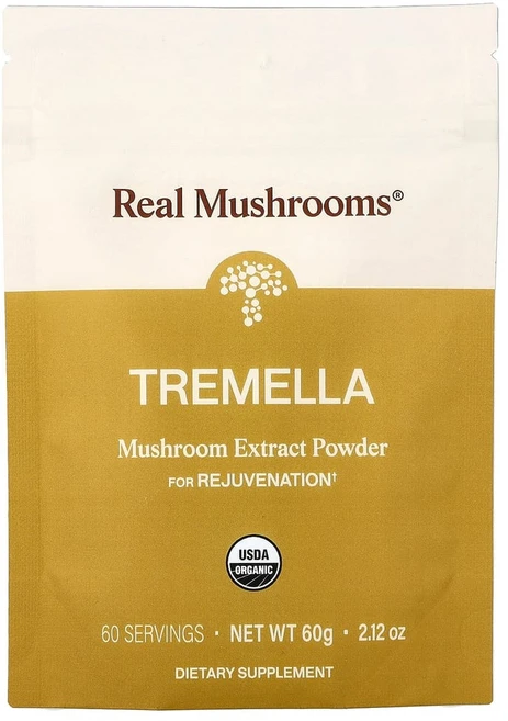 Real Mushrooms 리얼 머쉬룸 오가닉 흰목이버섯 추출 파우더 Tremella Powder, 60g, 1개 - 쿠팡