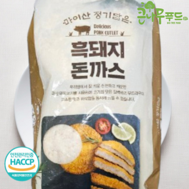 큰나무푸드 흑돼지 돈까스 180g, 10개