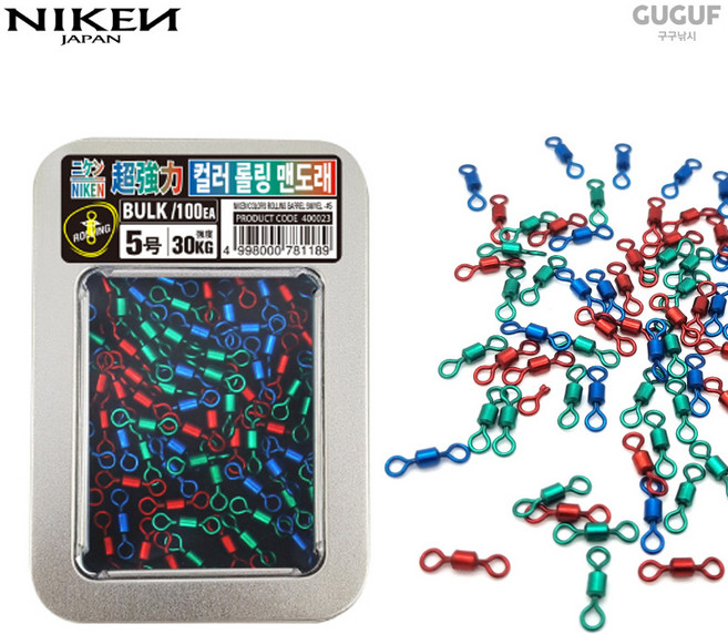 니켄 - 초강력 컬러 롤링 맨도래(벌크형), 10호, 1개