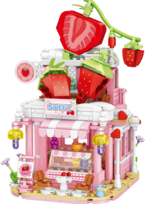 [나노킹-감성블럭] 큐티 과일 로드샵 시리즈 나노블럭 DN143, 1개, 딸기