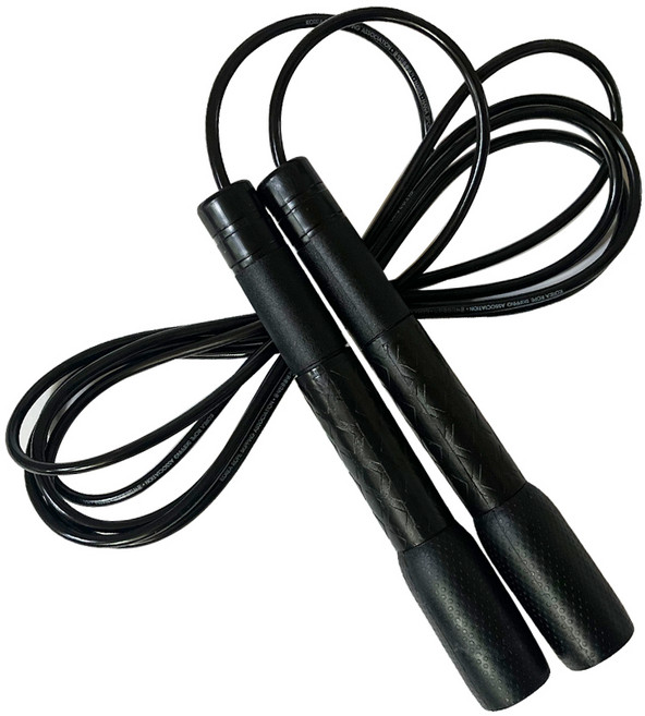 나리아 화이트라벨 미끄럼방지 조절캡 줄넘기 스몰, 블랙, 1개