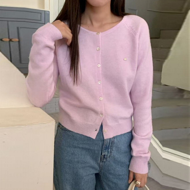 제이엠스타일 [8컬러~] 봄 가을 부드러운 여성 니트 가디건 여리여리 여자 라운드넥 카디건 간절기