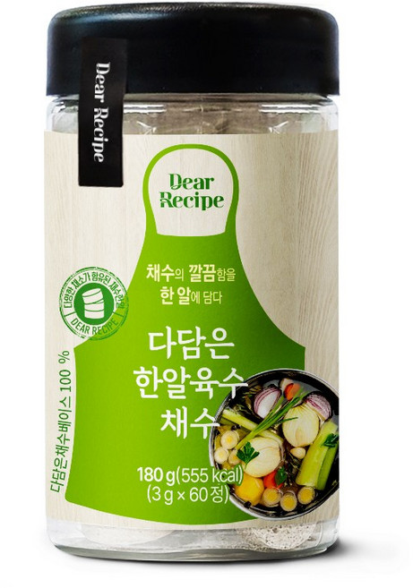디어스트 한알 채수 채소 코인육수 조미료 60알, 180g, 1개