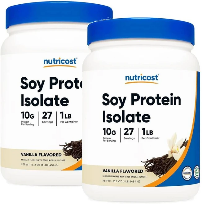 뉴트리코스트 소이 프로틴 아이솔레이트 파우더 바닐라맛 Nutricost Soy Protein Isolate, 454g, 2개 - 쿠팡