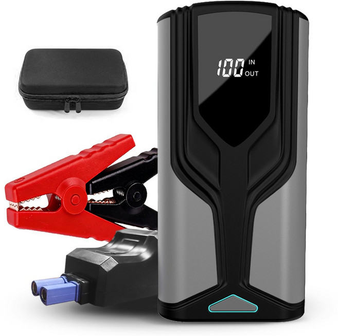 긴급시동 점프스타터 자동차 보조배터리 스마트 점프 케이블 포함 파우치 세트, 23400mAh, 1세트