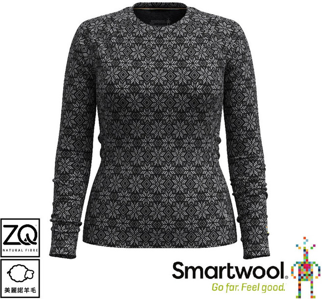 SmartWool 女 Thermal 美麗諾羊毛圓領長袖 SW016370