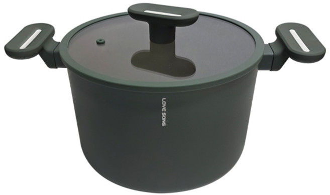 남선 러브송 더그린 인덕션 IH 세라믹 냄비 양수 편수 깊은, 1개, 러브송더그린IH(깊은), 22cm