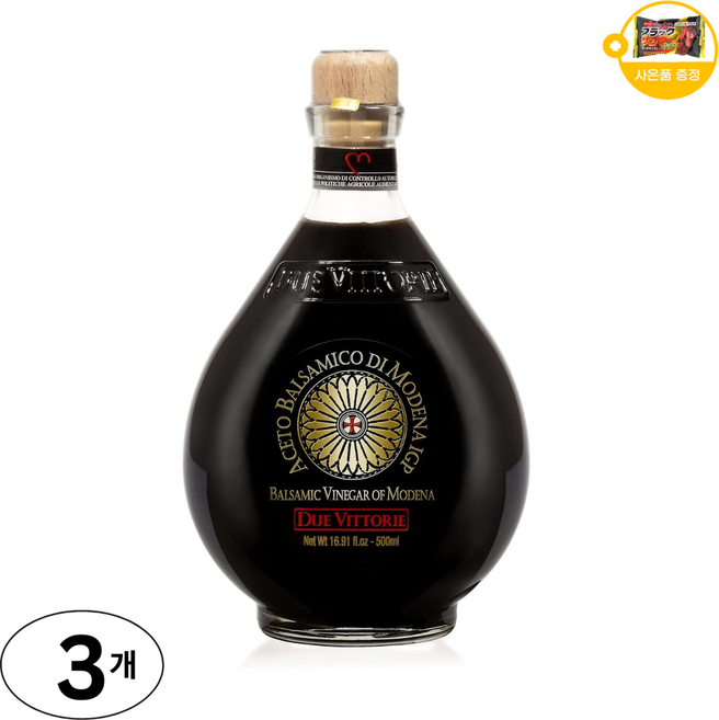 두에비토리에 모데나 IGP 발사믹식초 오로 사은품 추가증정, 3개, 500ml