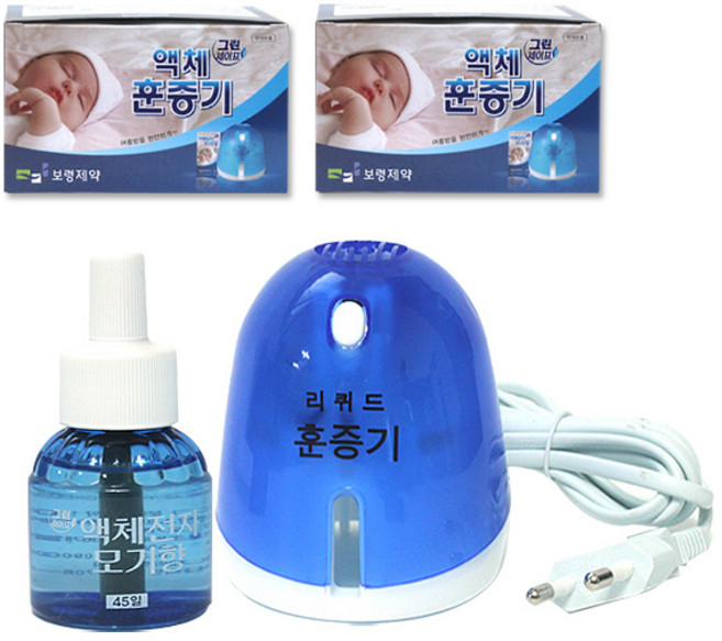 그린세이프 액체훈증기 + 액체모기향 세트, 2세트