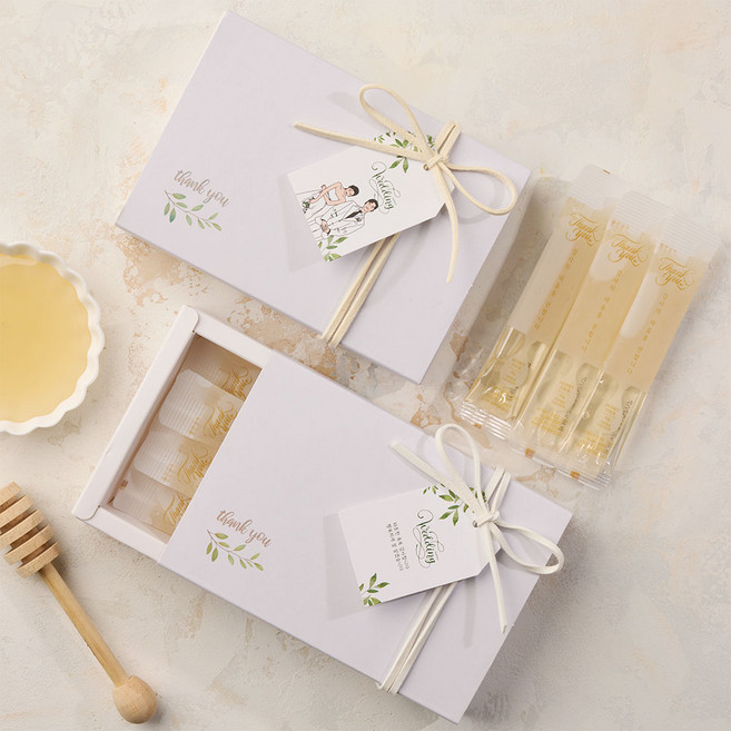 국내산 꿀스틱 답례품 단체 선물세트 5세트+무료라벨스티커 프리미엄, 5개, 베이지