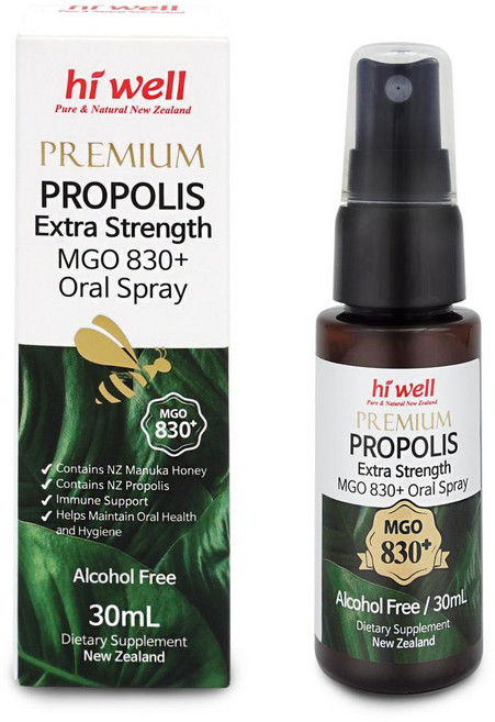 Hi Well 프로폴리스 엑스트라 스트랭스 MGO 830+ 스프레이 30ml, 5개