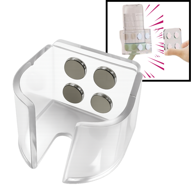 햄스터 자석 급수기 거치대 아크릴 리틀띵즈 피그미다람쥐 기니피그 소동물, 1개, 투명