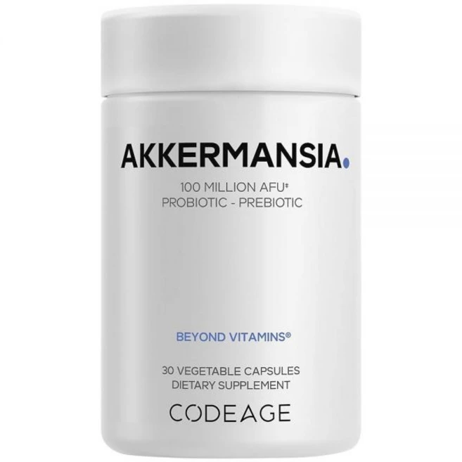 Codeage Akkermansia 신바이오틱 보충제 - 1억 AFU Akkermansia 프로바이오틱 및 치커리 이눌린 프리바이오틱 - 치커리 뿌리 - 1회 제공량당 1캡슐, 1개, 30정 - 쿠팡