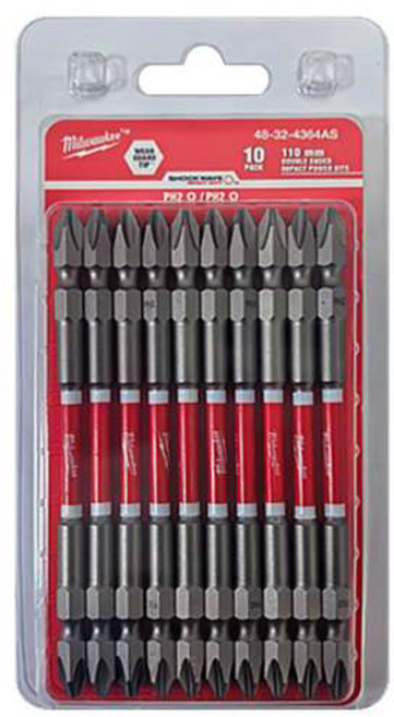 밀워키 양날 토션비트 48-32-4364AS 110MM PH2 1팩(10개), 1세트
