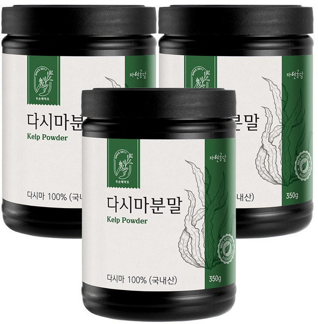 두손애약초 국산 다시마 가루 분말 조미료, 350g, 3개