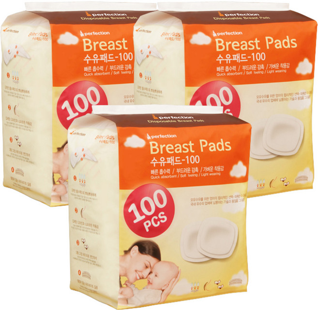 퍼펙션 수유패드, 100개입, 3개