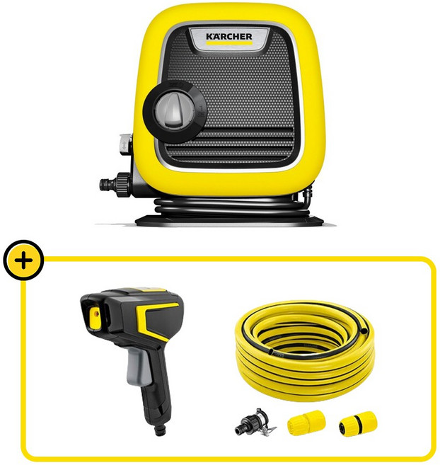 카처 K MINI 고압세척기 & WBS3 워터스프레이 + 수도호스10M세트 패키지, K MIN+WBS3+수도호스10m세트