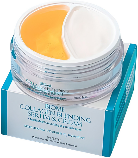 프레티 바이옴 콜라겐 블렌딩 반반 세럼 앤 크림, 90g, 1개