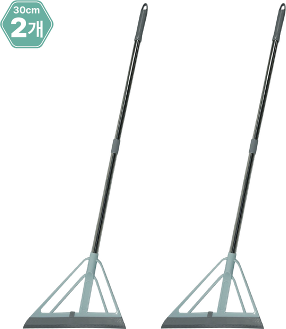 이더커머스 1+1 조절형 다용도 만능 빗자루, 30cm, 블루, 2개