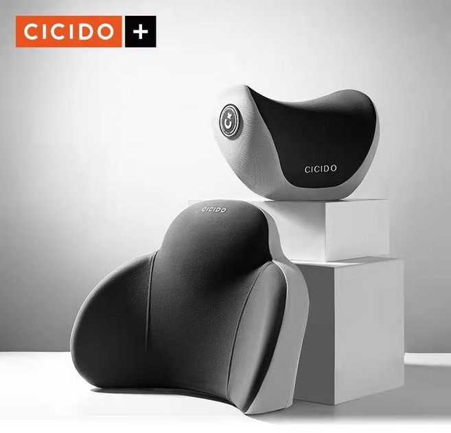 시치도 카 헤드레스트 카시트 목베개 카시트 카시트 카시트 카시트 카시트 목베개, 블랙 022b[머리베개+허리받침], 1개