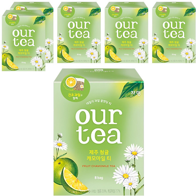 아워티 제주 청귤 캐모마일 티, 16.8g, 8개입, 6개
