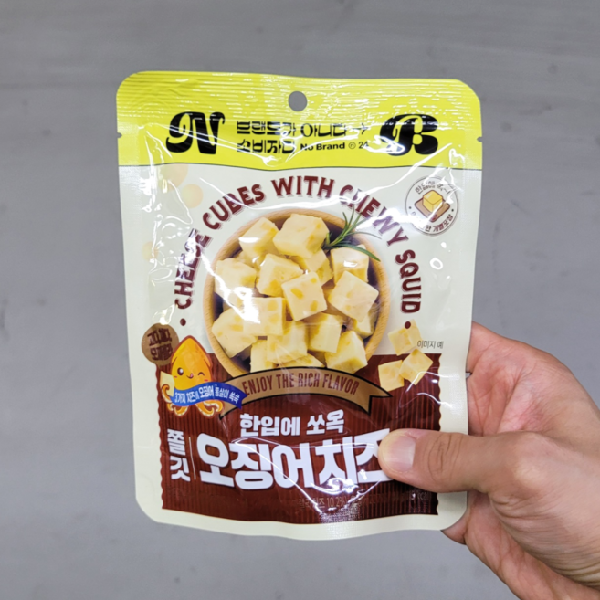 노브랜드 쫄깃 오징어 치즈 큐브, 2개, 44g