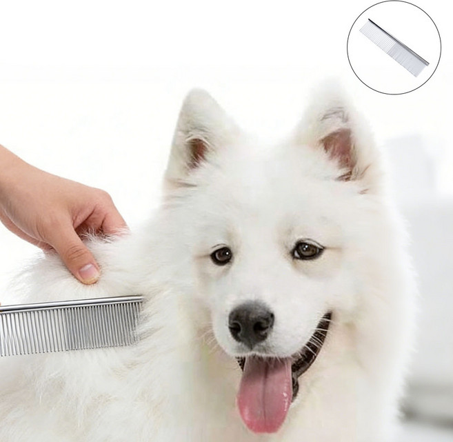 반려동물 듀얼 미니콤 5인치 눈꼽 제거 및 엉킴 방지, 1개, 실버